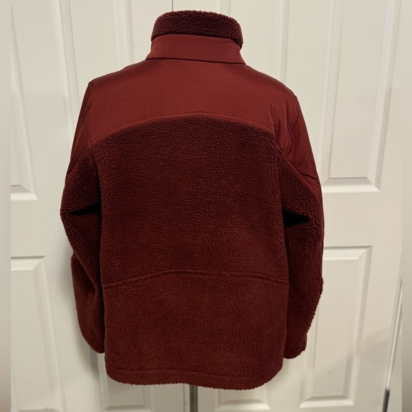 Lululemon textured fleece full zip jacket sz 14 in date brown - Picture 7 of 9